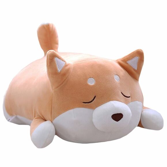 Shiba Inu Dog Plush Pillow, Cute Soft Corgi Stuffed Animals Doll